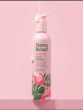 🔥3/$30 NEW Flora & Curl Hydrate Me Rose Water Cream Shampoo Retail $22.00